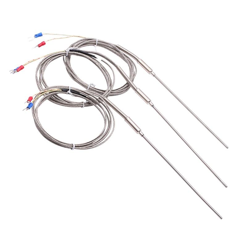 Cặp nhiệt điện linh hoạt bọc thép, Loại K, 2 dây, nhiệt độ cao, độ chính xác cao với cảm biến PT100 RTD mở rộng