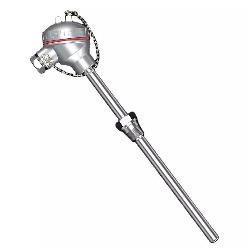 Cảm biến lò công nghiệp nhiệt độ cao Đầu dò bằng thép không gỉ Cảm biến cặp nhiệt điện loại K 1200°C