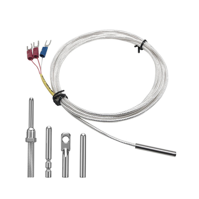 Đầu dò WZP-035 PT100 Cáp 5 × 35mm 1–20m Nhiệt kế điện trở bạch kim RTD Cảm biến nhiệt độ chống ăn mòn chống nước chống ăn mòn