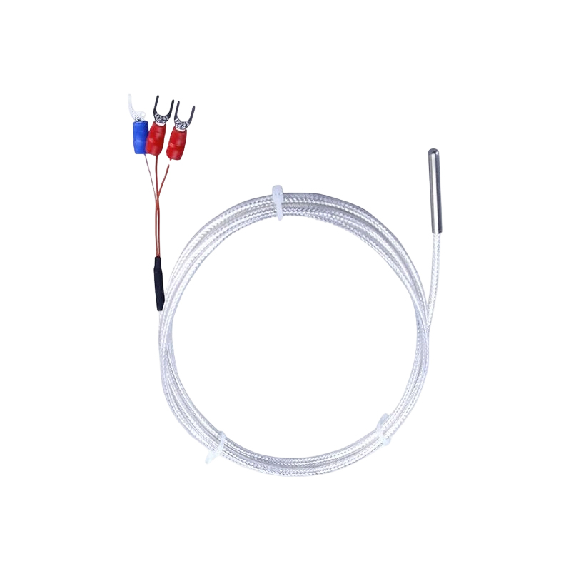 Cảm biến nhiệt độ công nghiệp PT100 RTD 3 dây điện trở bạch kim 50mm đầu dò cặp nhiệt điện