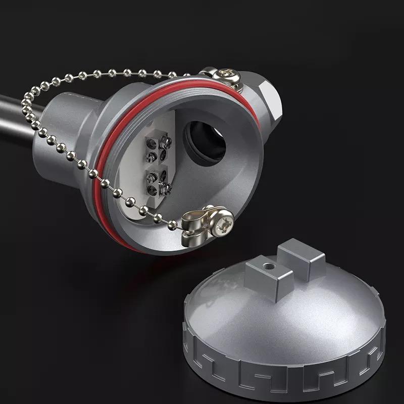 Cảm biến lò công nghiệp nhiệt độ cao Đầu dò bằng thép không gỉ Cảm biến cặp nhiệt điện loại K 1200°C
